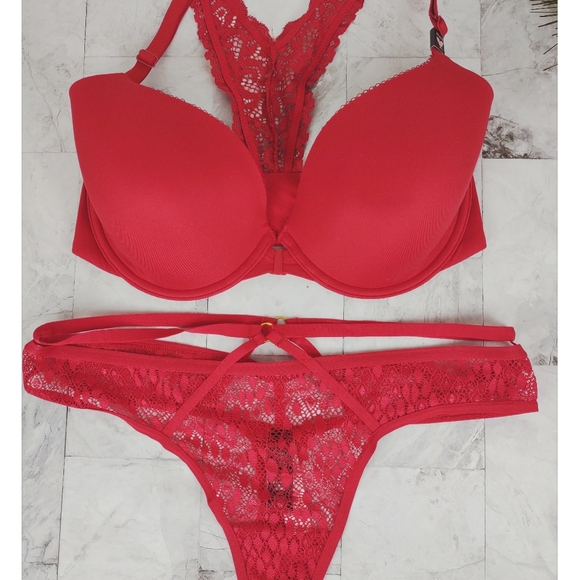 NWT Body by Victoria 32DDD red bra & panty - Picture 5 of 14